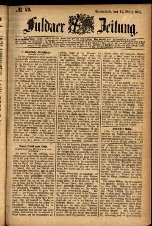 Ausgabe vom Samstag, den 11. März 1882.
