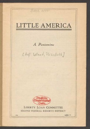 Little America : a pantomime