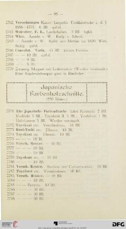 Japanische Farbenholzschnitte (Nr. 2771-2879)