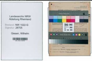 Entnazifizierung Wilhelm Giesen , geb. 26.10.1892 (Gastwirt)