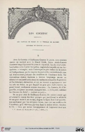 3. Pér. 25.1901: Les Coustou, 2 : les chevaux de Marly et le tombeau du Dauphin