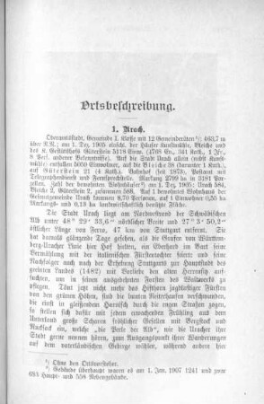 Ortsbeschreibung.
