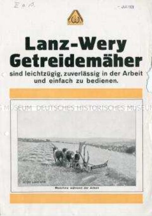 Lanz-Wery Getreidemäher sind leichtzügig, zuverlässig in der Arbeit und einfach zu bedienen.