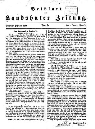 Landshuter Zeitung. Beiblatt zur Landshuter Zeitung. 13,[3]. 1861