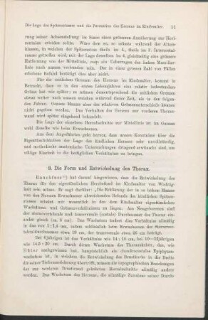 3. Die Form und Entwickelung des Thorax.