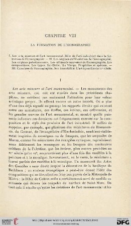 Chapitre VIII: La formation de l’Iconographie