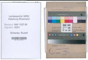 Entnazifizierung Rudolf Schenke , geb. 22.09.1911 (Postrat)