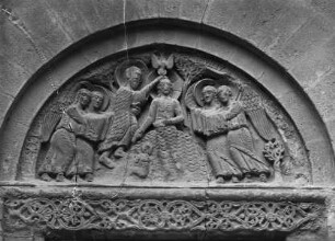 Pieve Santa Maria — Westfassade: südliches Portal