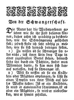 Von der Schwangerschaft