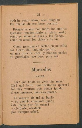 Mercedes : Valse
