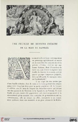 3. Pér. 23.1900: Une feuille de dessins inédite de la main de Raphaël