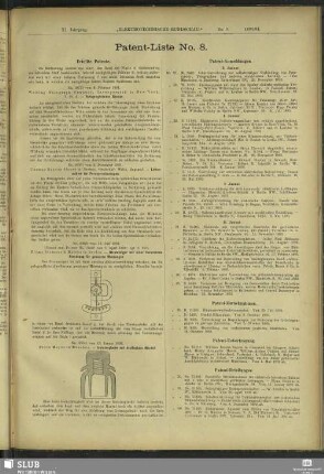 Patent-Liste No. 8