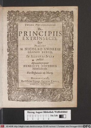 Theses Physiologicae De Principiis Extrinsecis