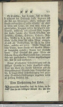 Von Verhärtung der Leber