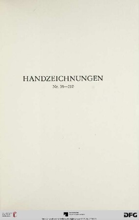 Handzeichnungen (Nr. 38-210)
