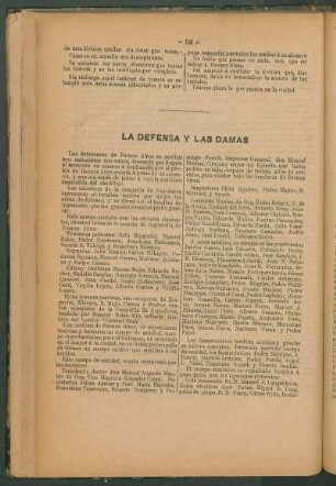 La defensa y las damas