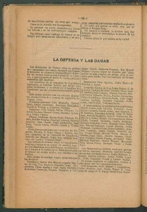 La defensa y las damas