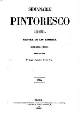 Semanario pintoresco español. 1855
