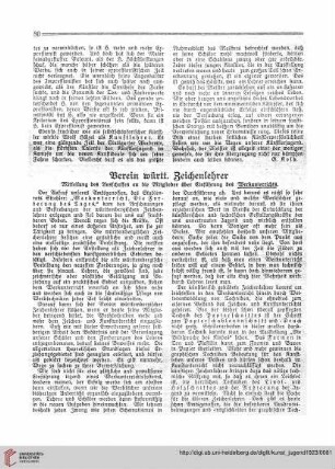 N.F. 3.1923 S.80-81: Verein württ. Zeichenlehrer : Mitteilung des Ausschuffes an die Mitglieder über Einführung des Werkunterrichts