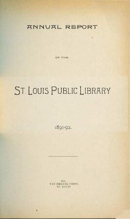 Annual report. 1891/92