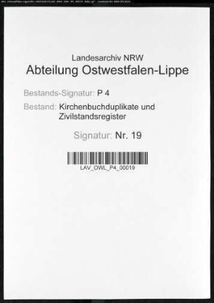 Kirchenbuchduplikate der evangelischen Gemeinde (GHT 1834-1854). (Gemeinde: Asseln, Evangelische Gemeinde)