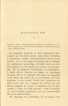 Hoofdstuk XVII. Algemeene toestand. Regeeringsbeginselen ...