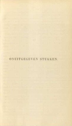 Onuitgegeven stukken