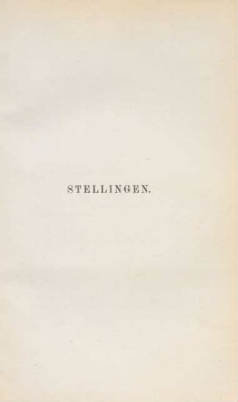 Stellingen