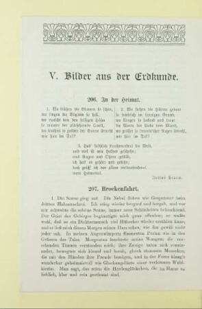 V. Bilder aus der Erdkunde