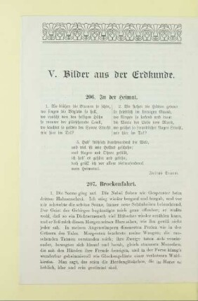 V. Bilder aus der Erdkunde