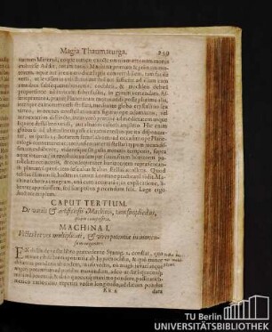Caput Tertium. De variis & artificiosis Machinis, tam simplicibus, quam compositis.