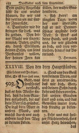 XXXVIII. Von den drey Hauptständen.
