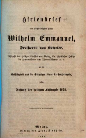 Hirtenbrief ..., 11
