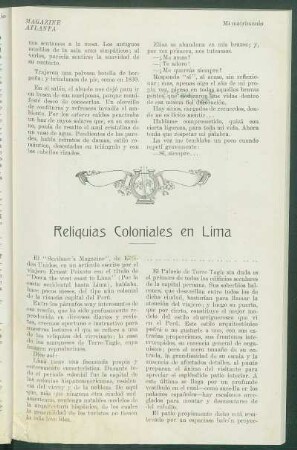 Reliquias Coloniales en Lima