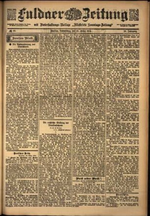 Zweite Ausgabe vom Donnerstag, den 20. März 1902.