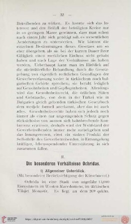 II. Die besonderen Verhältnisse Ochridas