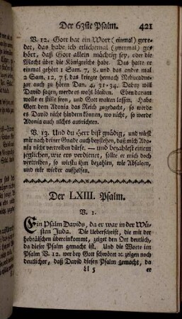 Der LXIII. Psalm.