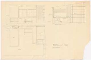 Haus und Garten Mattern, Kassel: Grundriss, Ansichten Einbauschränke 1:10; Atelier