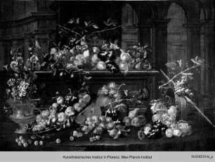 Stillleben mit Blumen und Früchten