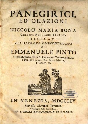 Panegirici ed Orazioni