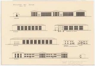 Bebauungsplan von Köln-Vogelsang: Schule: Aufrisse 1:200