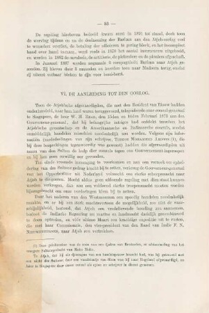 VI. De Aanleiding tot den oorlog