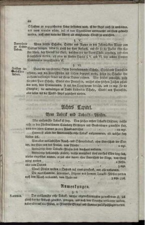 Achtes Capitel. Vom Toback und Tobacks-Pfeifen.