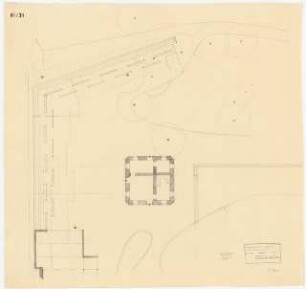 Bundesgartenschau 1955, Kassel: Kakteengarten, Entwurfsplan 1:100