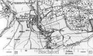 Rosenbach-Bischdorf. Meßtischblatt, Sekt. Reichenbach, 1886