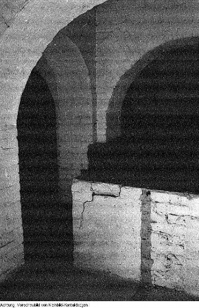 Landgericht : Gefängnisgebäude. Gewölbe im ehemaligen Zellentrakt