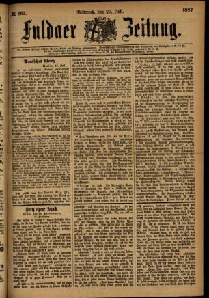 Ausgabe vom Mittwoch, den 20. Juli 1887.