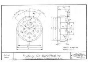 Radfelge für Modelltraktor