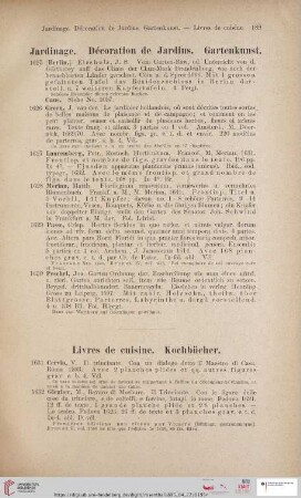Jardinage. Décoration de Jardins / Gartenkunst (Nr. 1625 - 1630)