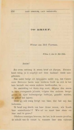 76e brief. Werner aan Dirk Voortman